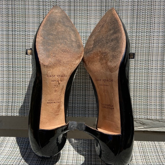 Kate Spade Black Patent Jolene Heels Size 7.5B - Picture 7 of 8